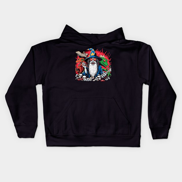 king gizzard and the lizard wizard Kids Hoodie by Rizstor